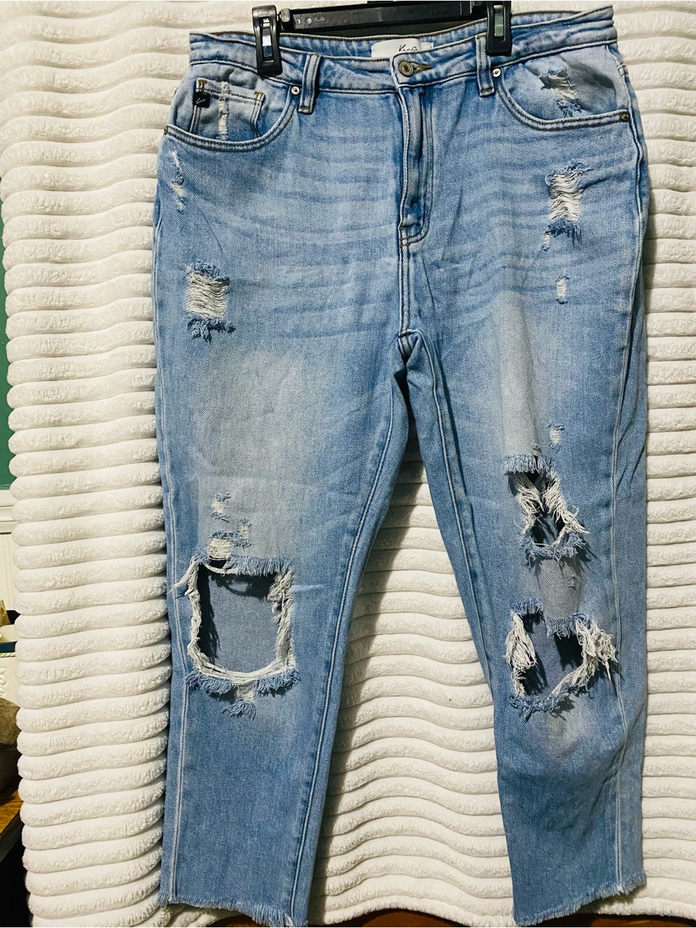 KanCan Light Blue Distressed Boyfriend Jeans